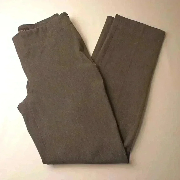 Talbots Petites Brand Pants Size 2P Heritage Cut Heather Grey Mid Rise Straight - Picture 1 of 10